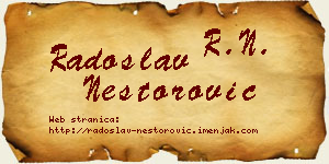 Radoslav Nestorović vizit kartica